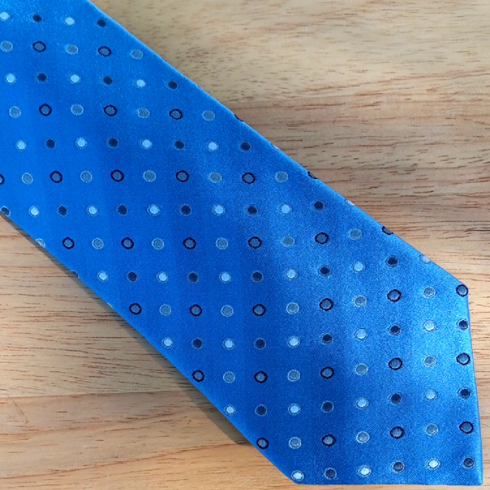 Blue And Gray Polka Dot Tie